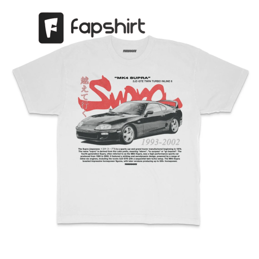 Vintage Car T-Shirt Toyota Supra Racing Streetwear JDM / Gift For Car Guy