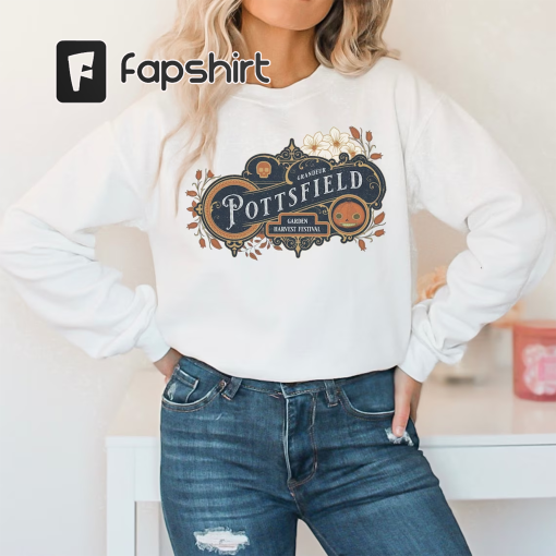 Vintage Pottsfield Harvest Festival Sweater Halloween Gift Sweatshirt Over The Garden Pottsfield Pumpkin Patch Garden Gothic Inspired Shirt