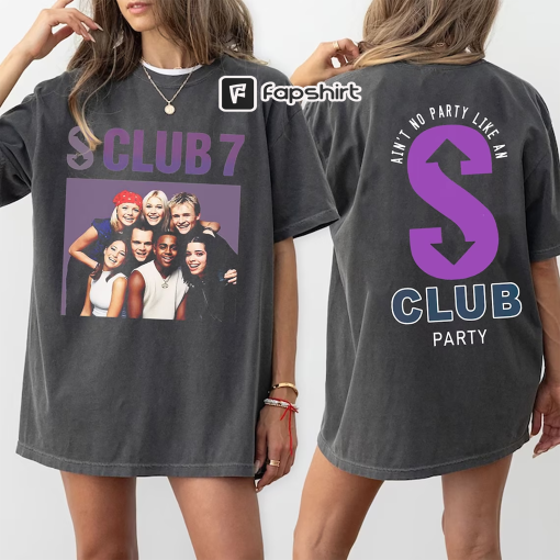 Retro Vintage S Club 7 T-Shirt 2023 UK Tour Shirt Adults & Kids 90’s Pop Music Fan Tee Shirt Top Tour T-shirt, Unisex T-Shirt