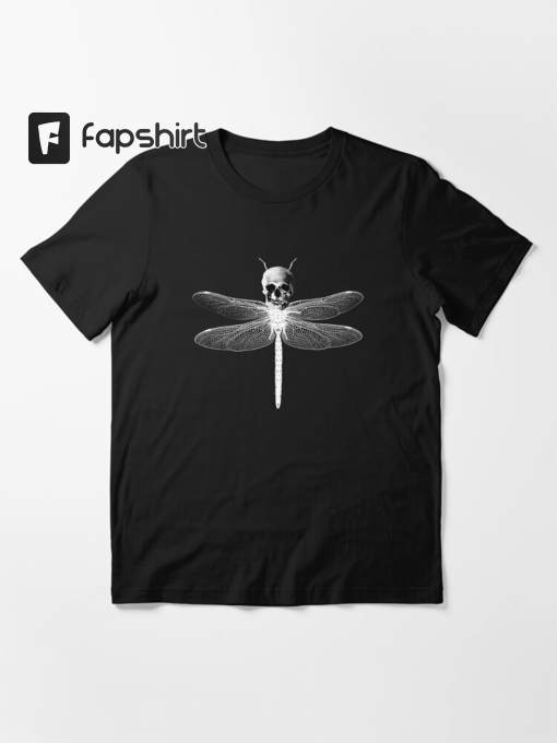 Surreal Dragonfly with skull head gothic t shirt Essential T-Shirt