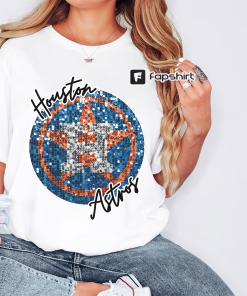 Astros Tee, Faux Sequins, Houston Astros Unisex…