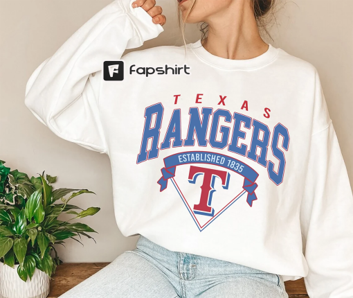 Comfort Colors® Texas Baseball EST 1835 Shirt, Texas Ranger Vintage M.L.B Shirt, Vintage Rangers baseball Sweatshirt, Unisex Hoodie