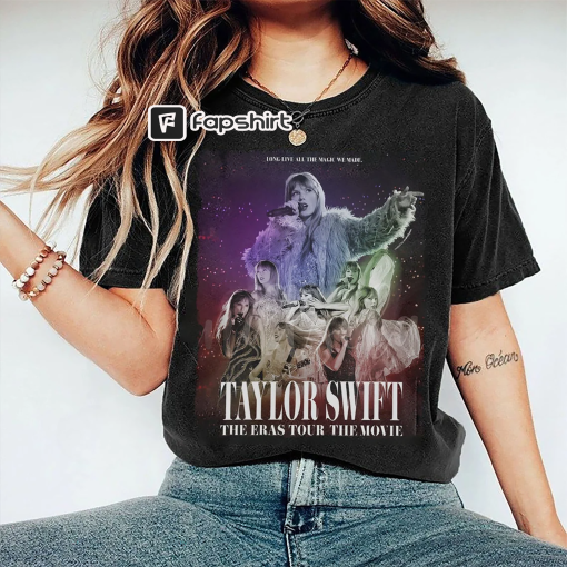 Retro Taylor Swift The Concert Film T-Shirt, The Eras Tour Movie Sweatshirt, Swifties Movie Version, Music Concert Merch Tee, Gift For Fan