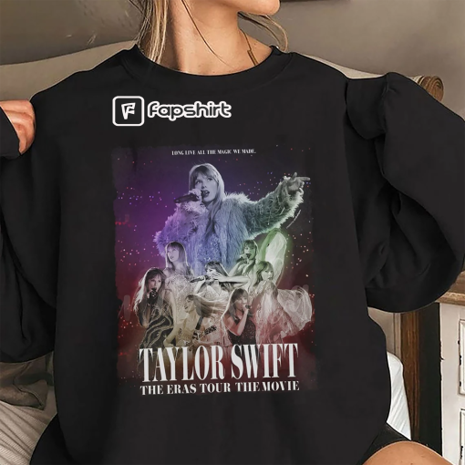 Retro Taylor Swift The Concert Film T-Shirt, The Eras Tour Movie Sweatshirt, Swifties Movie Version, Music Concert Merch Tee, Gift For Fan