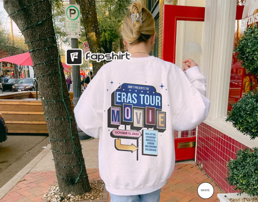 Eras Movie Sweatshirt, Eras Tour Movie Outfit, Taylor Swiftie Merch, Eras Movie Bracelet, Taylor and Travis, Swiftie Gifts, Retro Movie Tee