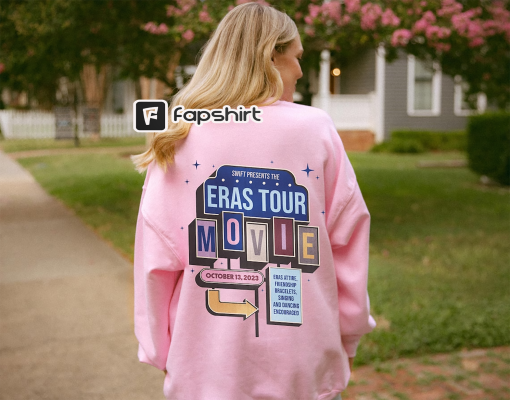 Eras Movie Sweatshirt, Eras Tour Movie Outfit, Taylor Swiftie Merch, Eras Movie Bracelet, Taylor and Travis, Swiftie Gifts, Retro Movie Tee