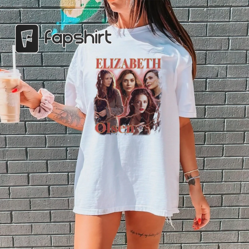 Retro Elizabeth Olsen Shirt, Vintage Elizabeth Olsen Homage T-shirt, Elizabeth Actress, Scarlet Retro 90s Sweater, Elizabeth Olsen Tee