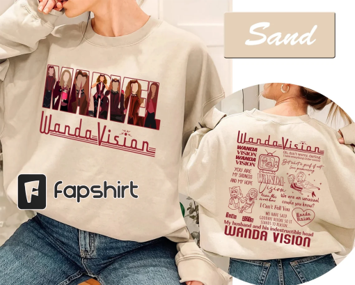 2 Side Wanda Vision Shirt, Marvel Shirt, Super Hero Tee, Avengers Sweatshirt, Wanda Anti-Hero Shirt, Scarlet Witch, Maximoff 1989 Sweatshirt