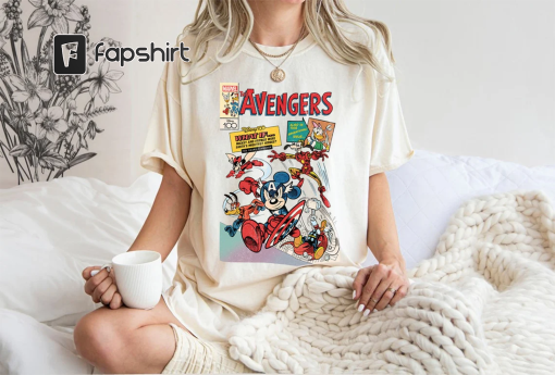 Mickey Mouse & Friends Custom Marvel Avengers Comics Book Tshirt, WDW Magic Kingdom merch, gift for him