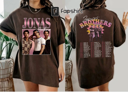 Jonas Brothers Vintage T-Shirt, Jonas Five Albums One Night Tour Shirt, Jonas Brothers 2023 Tour Shirt, Nick Joe Kevin Jonas Shirt, Fan Tee