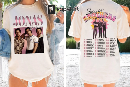 Jonas Brothers Vintage T-Shirt, Jonas Five Albums One Night Tour Shirt, Jonas Brothers 2023 Tour Shirt, Nick Joe Kevin Jonas Shirt, Fan Tee