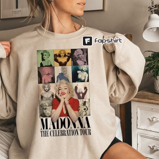 Vintage Retro Madonna Shirt, Madonna Graphic T-Shirt, Concert Tee, 2023 Music Tour Shirt , Madonna The Celebration Tour Sweatshirt Hoodie