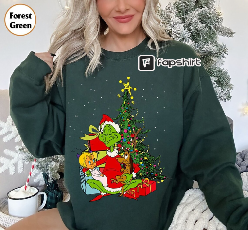 Grinch And Cindy Lou Who Christmas Shirt, Christmas Funny Shirt Grinch Christmas Tree Shirt The Grinch Christmas Grinch Christmas Sweatshirt