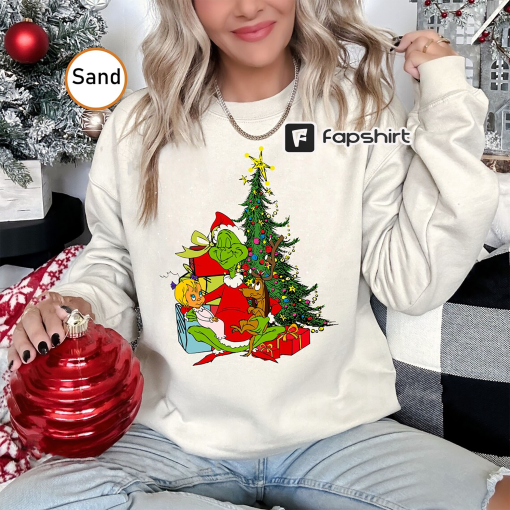 Grinch And Cindy Lou Who Christmas Shirt, Christmas Funny Shirt Grinch Christmas Tree Shirt The Grinch Christmas Grinch Christmas Sweatshirt