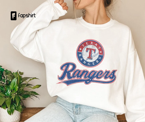 Comfort Colors® Vintage Texas Ranger Crewneck Sweatshirt, Rangers EST 1835 Sweatshirt, Texas Baseball Game Day Shirt, Retro Rangers Shirt