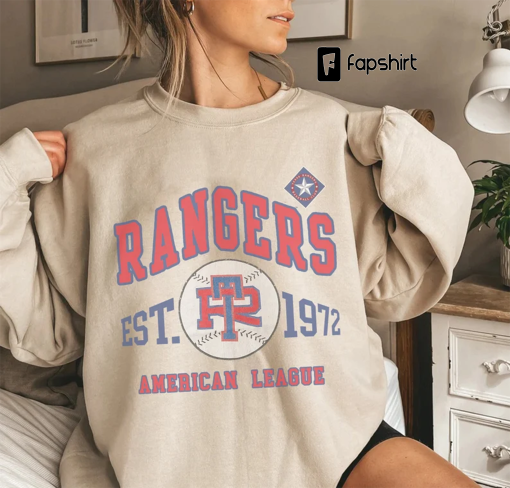 Vintage Texas Ranger Sweatshirt, Vintage Texas Baseball Crewneck Sweatshirt Shirt, Texas Baseball Sweatshirt, Ranger Shirt