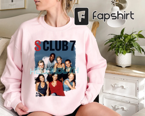 Vintage 90s S Club 7 Band Music Sweatshirt, 2023 UK Tour Y2K Sweatshirt, 90s S Club Pop Fan Unisex Shirt