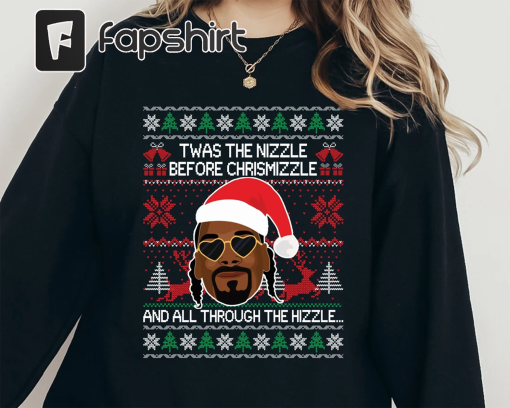 Funny Cute Ugly Christmas Sweater, Xmas Sweatshirt, Holiday Spirit, Sweater for Holiday Parties, Ugly Christmas Sweater Snoop Dogg Unisex