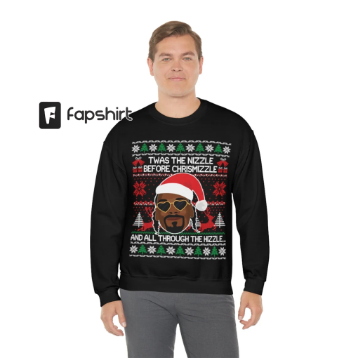 Funny Cute Ugly Christmas Sweater, Xmas Sweatshirt, Holiday Spirit, Sweater for Holiday Parties, Ugly Christmas Sweater Snoop Dogg Unisex