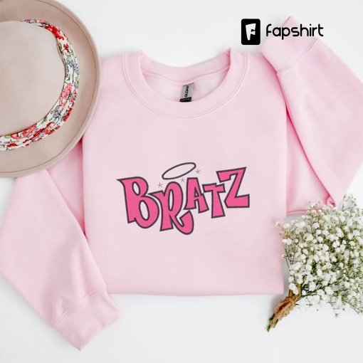 Embroidered Bratz T Shirt, Brat Tee, Preppy Girl Crewneck, Y2K Themed T Shirt, Y2K, Embroidered Tee, Bratz Hoodie, Cute Gift Idea for Her