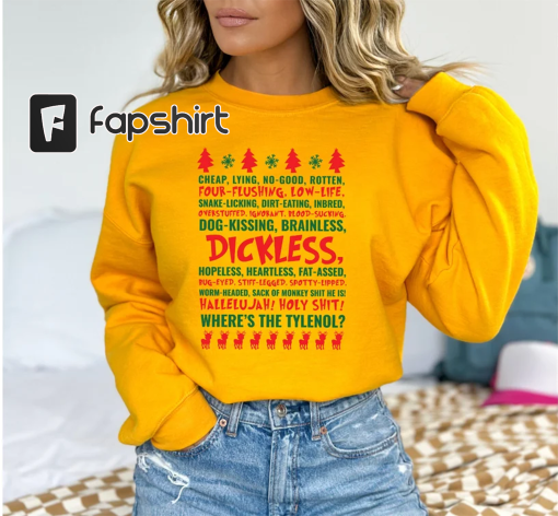 Ugly Christmas Vacation Quotes Sweatshirt, Ugly Christmas Sweater, Christmas Vacation Rant, Ugly Christmas Hoodie, Dickless Sweatshirt