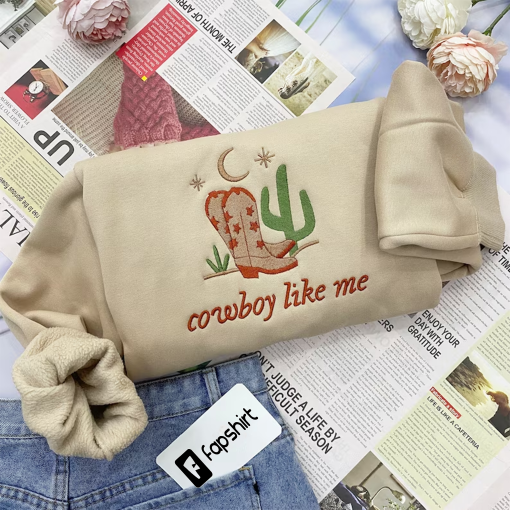 Cowboy Like Me Embroidered Sweatshirt