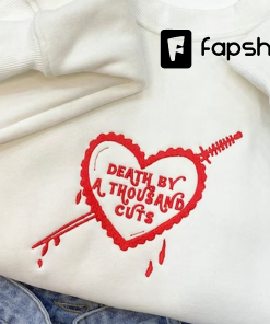 Death By A Thousand Cuts Heart Embroidered…