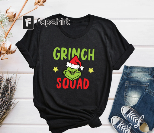 Grinch Squad Shirt, Christmas Grinch Shirt, Grinch Family Shirt, Christmas Pajamas Tee, Merry Grinchmas, Xmas Grinch T-shirt, Christmas Crew