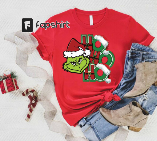 Grinch Shirt,Ho Ho Ho Shirt,Grinch Face Christmas Gift,Grinch Christmas,Grinch Family Shirt,Matching Shirts,Xmas Shirt,Disney Woman Shirt