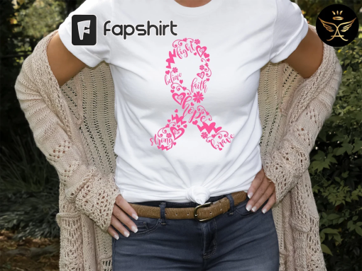 Breast Cancer Shirt, Cancer Ribbon Shirt, Pink Ribbon Shirt, Breast Cancer Awareness Shirt, Nurse Shirt, Breast Cancer Gifts