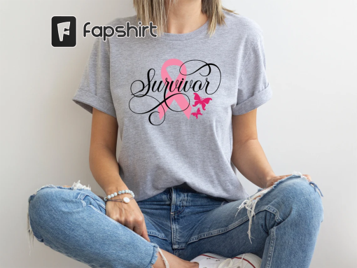 Cancer Survivor Shirt, Survivor Shirt, Breast Cancer Shirt, Cancer Survivor Gift, Cancer Awareness, Cancer Survivor Shirt, Pink ribbon Shirt