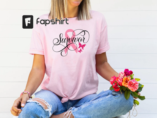 Cancer Survivor Shirt, Survivor Shirt, Breast Cancer Shirt, Cancer Survivor Gift, Cancer Awareness, Cancer Survivor Shirt, Pink ribbon Shirt