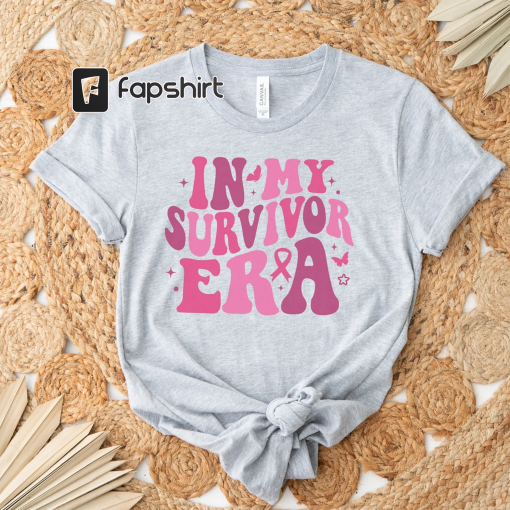 In My Survivor Era Breast Cancer Awareness Shirt, Breast Cancer Warrior T-Shirt, Breast Cancer Awareness Month, Breast Cancer Survivor Shirt