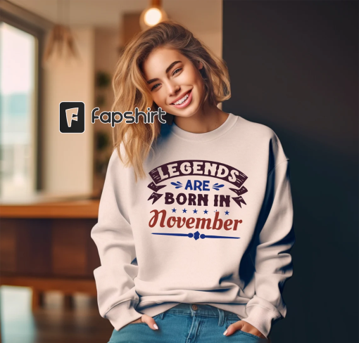 November Birthday Shirt, Legends Are Born in November Legends Tee, Birthday Party Shirt, Legend Birthday Gift