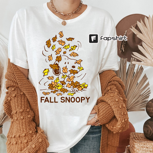 Snoopy Shirt, Fall Snoopy Shirt, Cartoon Dog Shirt, Fall Leaves Shirt, Autumn Leaves Shirt, Snoopy Thanksgiving Shirt