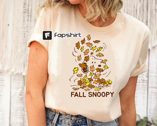 Snoopy Shirt, Fall Snoopy Shirt, Cartoon Dog Shirt, Fall Leaves Shirt, Autumn Leaves Shirt, Snoopy Thanksgiving Shirt