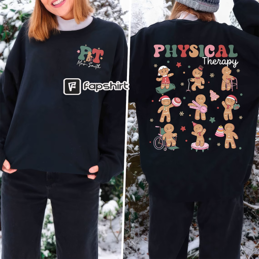 Christmas Physical Therapy Shirt, Personalized PT Christmas Sweatshirt, PT Pta Shirt, Doctor Physical Therapist Shirt, Merry Pt Shirt