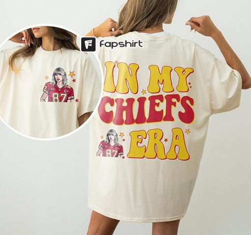 Retro In My Chiefs Era Sweatshirts Vintage Travis Kelce T-Shirt, America Football Sweatshirt, Football Fan Gifts, Travis Kelce The Eras Tour