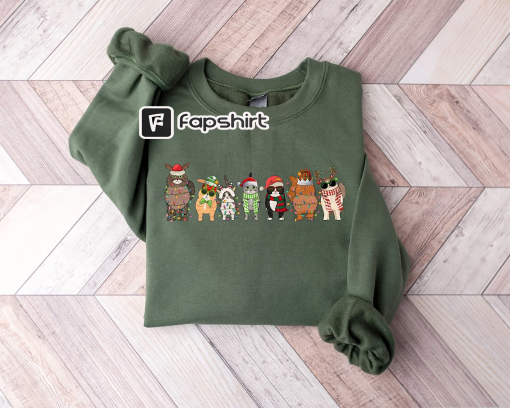 Cats Christmas Sweatshirt, Meowy Christmas Shirt, Cat Lovers Xmas Sweater, Christmas Cat Owner Sweatshirt, Christmas Gifts, Cat Sweater