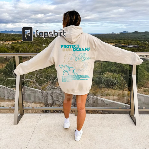 Protect Our Oceans Hoodie | Shark Hoodie | Save The Ocean | Respect The Locals Hoodie | Marine Biologist | Surfing Hoodie | Shark Lover Gift