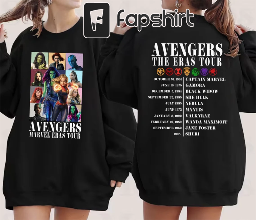 Avengers The Eras Tour Sweatshirt, Avenger Assemble Shirt, MCU Fan Gift, The Eras Tour 2023 Hoodie, MCU, Spiderman, Thor Loki Hulk Shirt