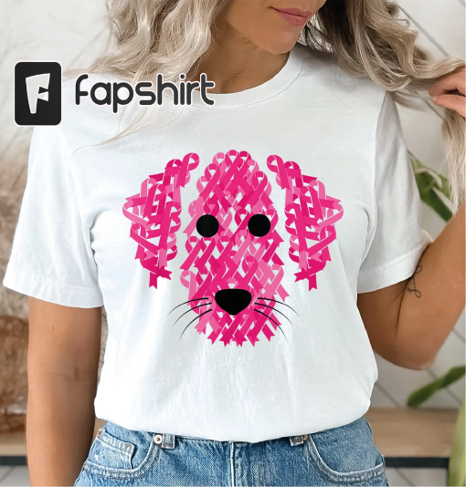 In October We Wear Pink Dog Tshirt, Dog Cancer Awareness Shirt, Animal Motivational Tee, Breast Cancer Tee, Pink Ribbon Shirt,