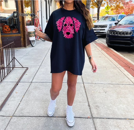 In October We Wear Pink Dog Tshirt, Dog Cancer Awareness Shirt, Animal Motivational Tee, Breast Cancer Tee, Pink Ribbon Shirt,