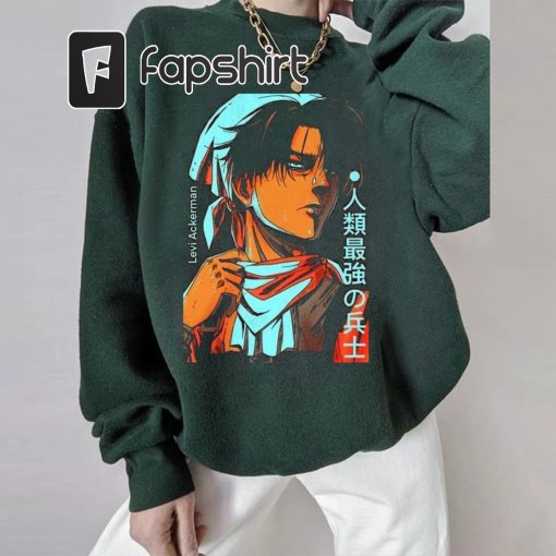 Le.vi Anime unisex t-shirt; Best Manga Anime Crewneck Sweatshirt Hoodie Unisex Crewneck