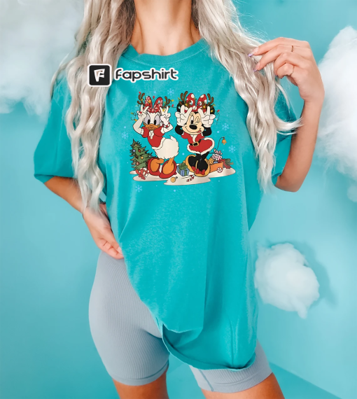 Minnie and Daisy Comfort colors Te, Disney Christmas Shirt, Disney Comfort Colors Shirt, Minnie Mouse Christmas Shirt, Christmas Party Shirt