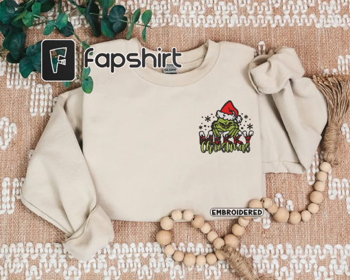 Merry Christmas Sweatshirt, Christmas Embroidered Sweatshirt, Christmas Funny Sweatshirt, Christmas Gift