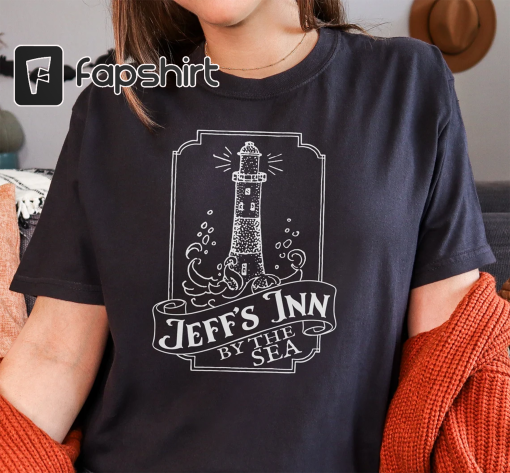 Our Flag Means Death Jeff’s Inn By The Sea Unisex Shirt White Logo, OFMD Fan Tshirt Blackbeard Ed Teach Stede Bonnet Revenge Pirate Ship