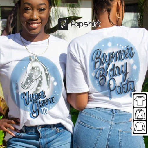 Comfort Colors® Virgo’s Groove Beyoncé’s B’Day Party Shirt, Beyoncé’s Music World Tour 2023 Graphic Tee 2 Side