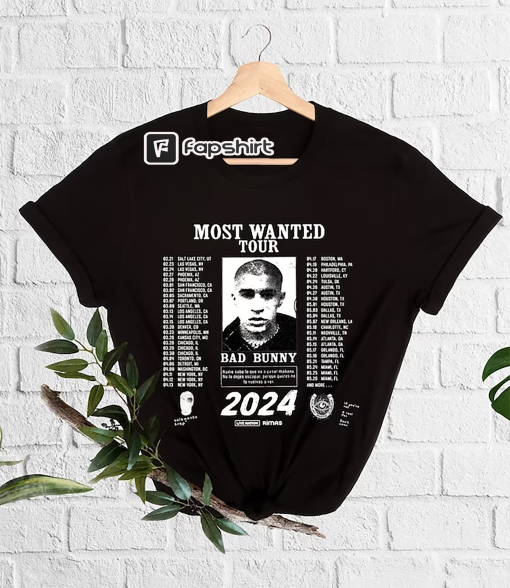 Bad Bunny Most Wanted Tour Shirt, Nadie Sabe lo que va pasar manana, Bad Bunny Shirt, Bad Bunny Concert Shirt, Bad Bunny Merch