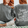 Christian Christmas Sweatshirt, Minimalist Nativity tee, Christmas Crewneck, Bible Verse tee, True Story Nativity, Religious Christmas Gifts